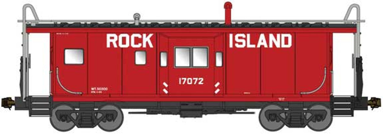 Bluford Shops Bay Window Caboose Phase 3 Rock Island #17072 N Scale