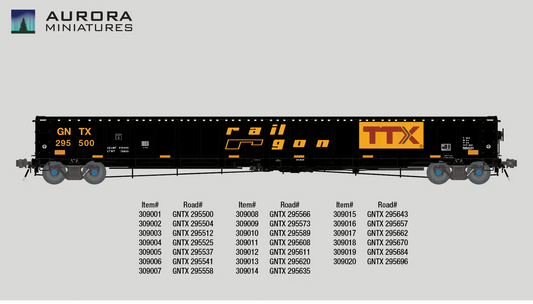 Aurora Miniatures HO NSC 3650 cf Gondola Railgon GNTX #295696