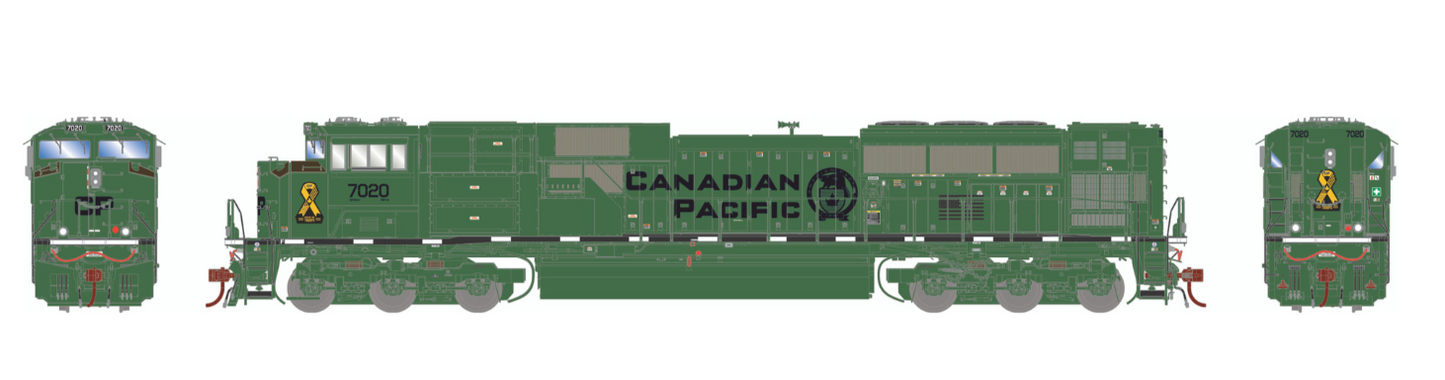 Athearn Genesis ATHG1157 HO Scale - SD70ACu DCC/Sound Canadian Pacific (CP) 7020