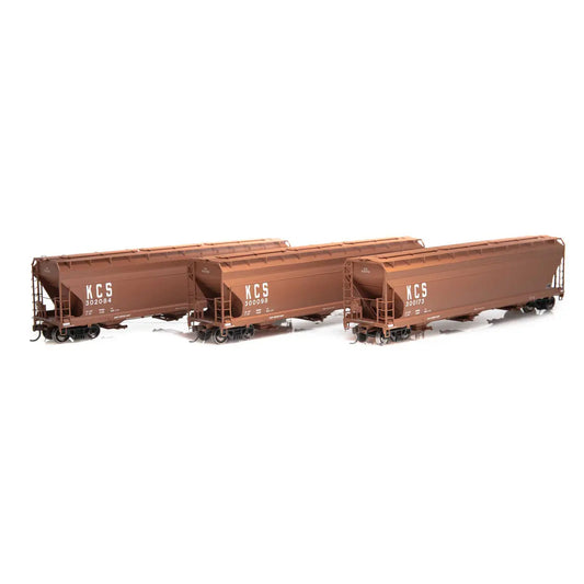 Athearn Genesis ACF 4600 3-BAY CENTERFLOW HOPPER KANSAS CITY SOUTHERN 3 PACK HO Scale
