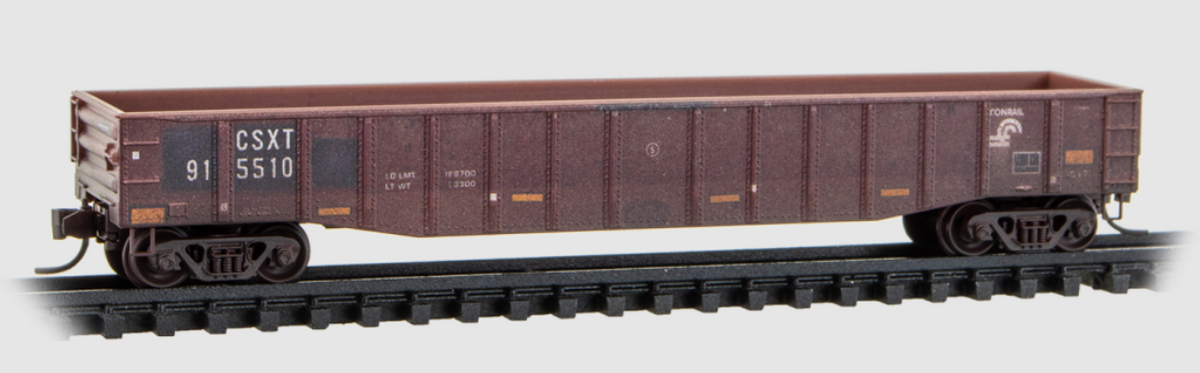 Micro-Trains by Atlas 983 102 293 N Scale - 50' Steel Gondola Weathered 2-Pack CSX