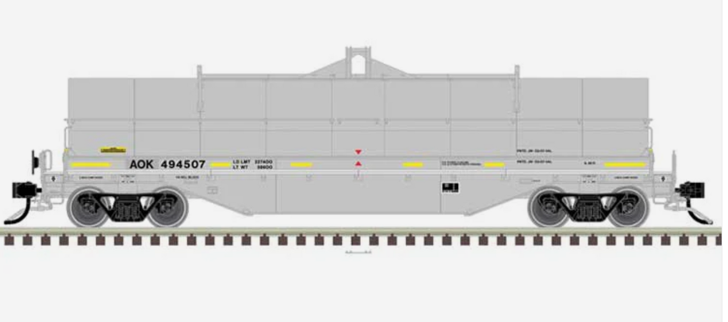 Atlas Master Line 50006761 N Scale - 2' Coil Steel Car with Fishbelly Side Sill Arkansas-Oklahoma AOK #494502