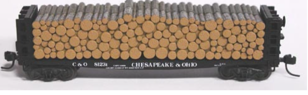 Atlas 50006945 N Scale - 42' Pulpwood Flatcar with Load Chesapeake & Ohio #81862