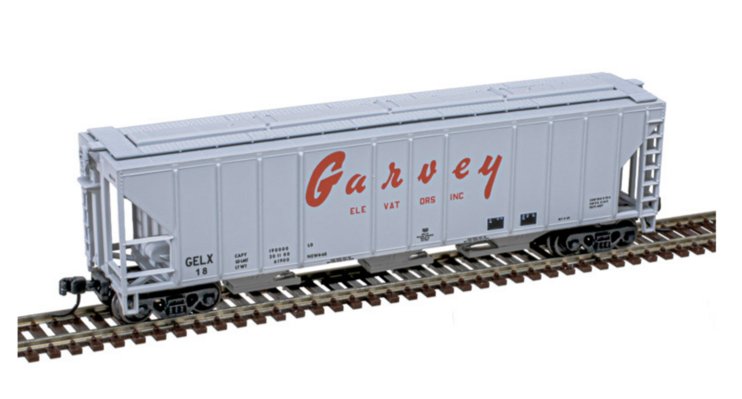 Atlas Master 50006803 N Scale - PS4427 3-Bay Covered Hopper Garvey (GELX) (Gray/Red) #16