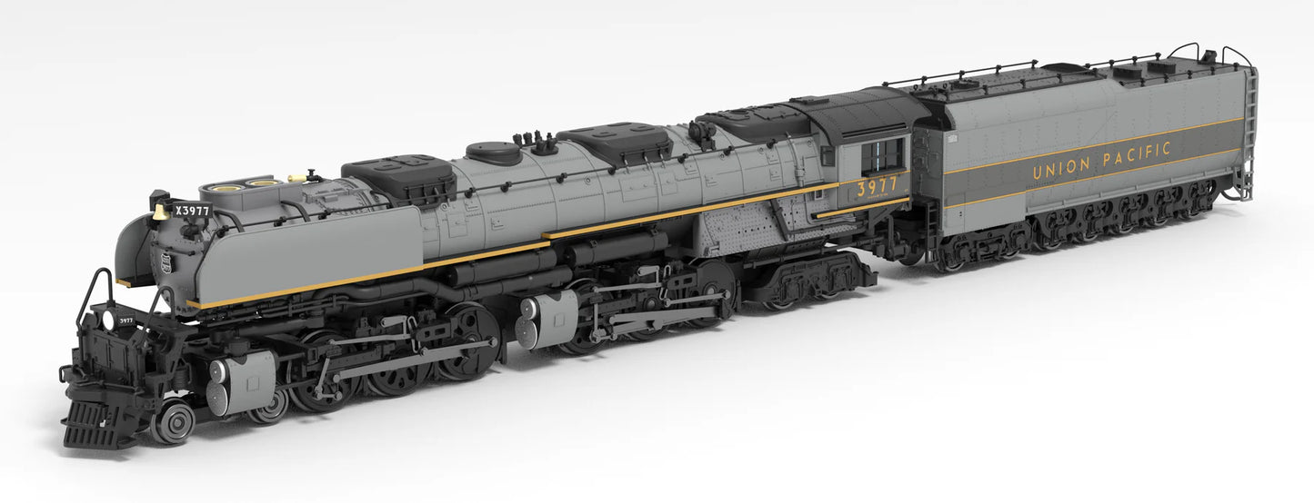 Broadway Limited Imports (BLI) Challenger 4-6-6-4, #3977, TWO-TONE GRAY, OIL TENDER, W/ WIND WINGS, PARAGON4 SOUND/DC/DCC, SMOKE N Scale
