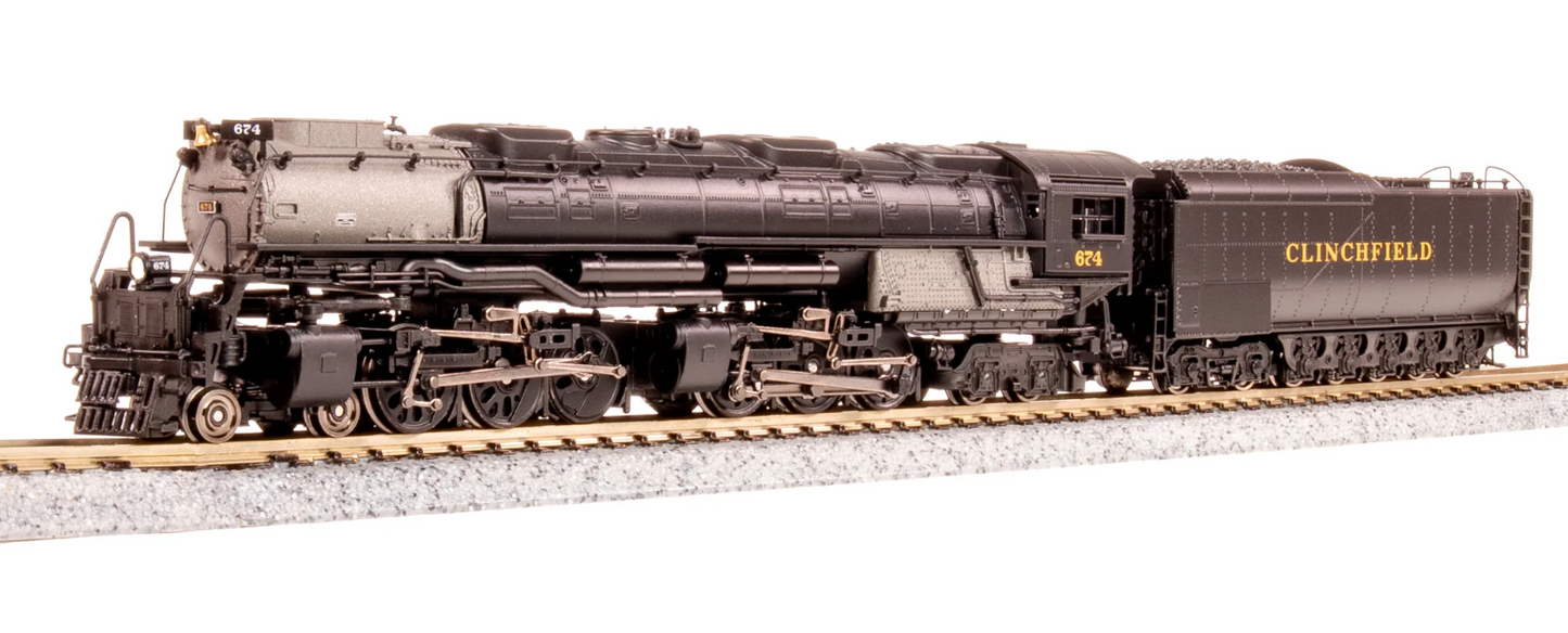 Broadway Limited Imports BLI #6990 Steam Engine - Challenger BLACK & GRAPHITE, COAL TENDER, PARAGON4 SOUND/DC/DCC, SMOKE Clinchfield N Scale (Copy)