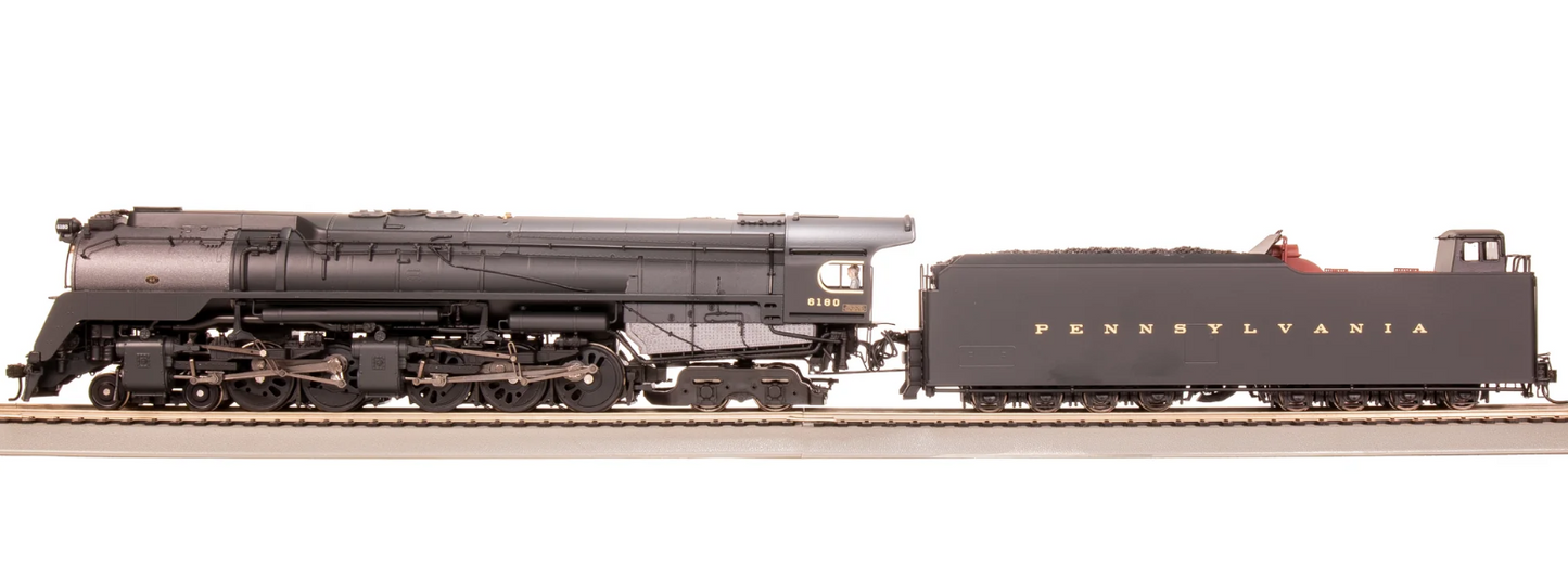 Broadway Limited Imports (BLI#7802) Brass Hybrid Steam Engine - Q2 Duplex, 4-4-6-4, PRR Paragon4 Sound/DC/DCC, Smoke, #6180 Production Version, 18,000 gallon tender, HO Scale