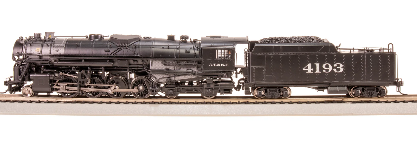 Broadway Limited Imports (BLI#7890) Steam Engine - ATSF 2-8-4 Berkshire, T1a #4193, 4-axle Tender, Spoked Main Driver Paragon4 Sound/DC/DCC, Smoke, HO Scale