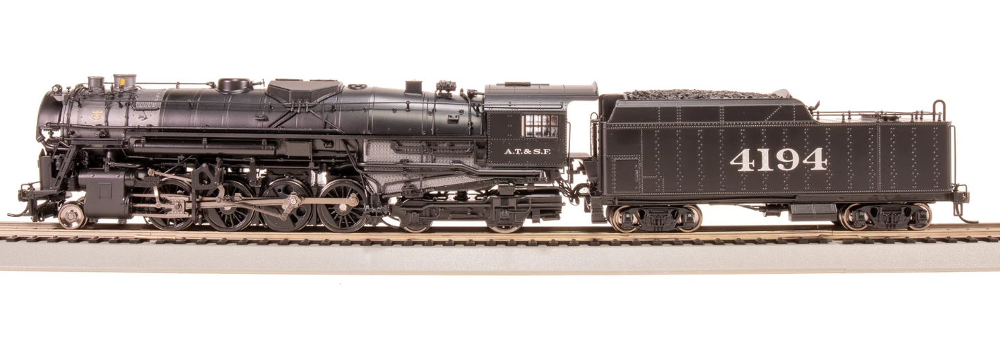 Broadway Limited Imports (BLI#7893) Steam Engine - ATSF 2-8-4 Berkshire, T1a #4196, 4-axle Tender, Disk Main Driver Paragon4 Sound/DC/DCC, Smoke, HO Scale