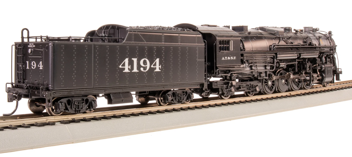 Broadway Limited Imports (BLI#7893) Steam Engine - ATSF 2-8-4 Berkshire, T1a #4196, 4-axle Tender, Disk Main Driver Paragon4 Sound/DC/DCC, Smoke, HO Scale