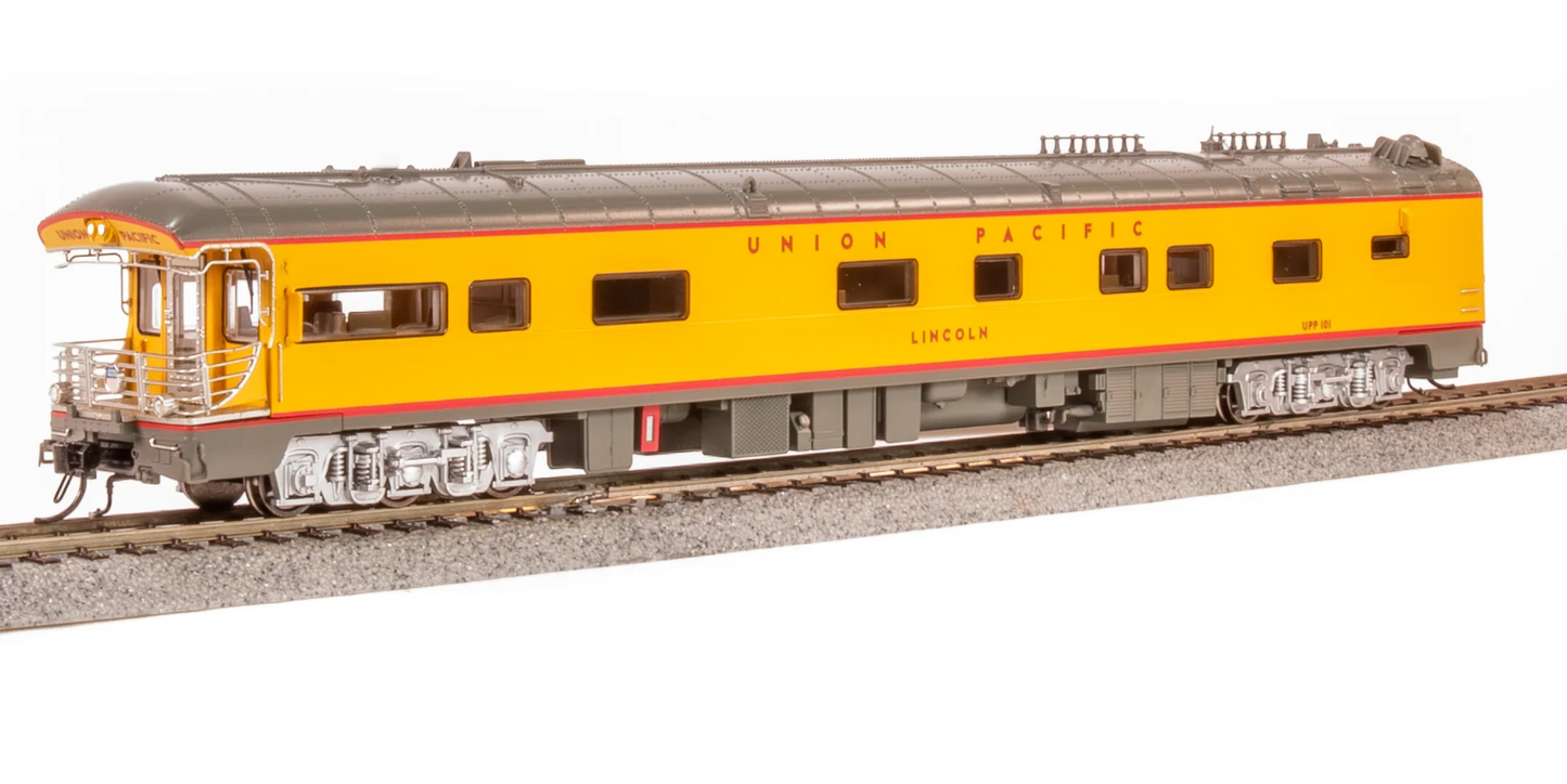 Broadway Limited 9591 HO Scale - Union Pacific Business Car "Lincoln", 2020-Present Appearance, UP Shield on Rear UP #101