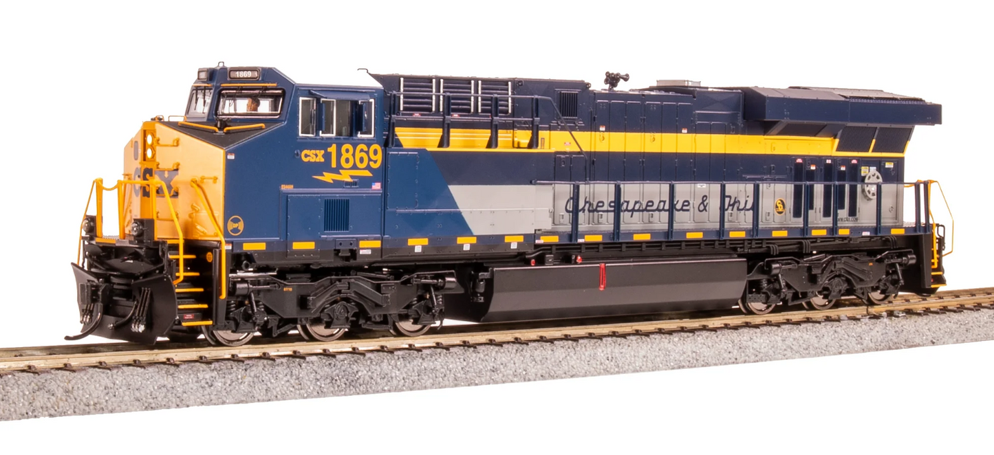 Broadway Limited BLI 9862 HO Scale - ES44AC CSX C&O Heritage Paint DCC/Sound w/ Smoke #1869
