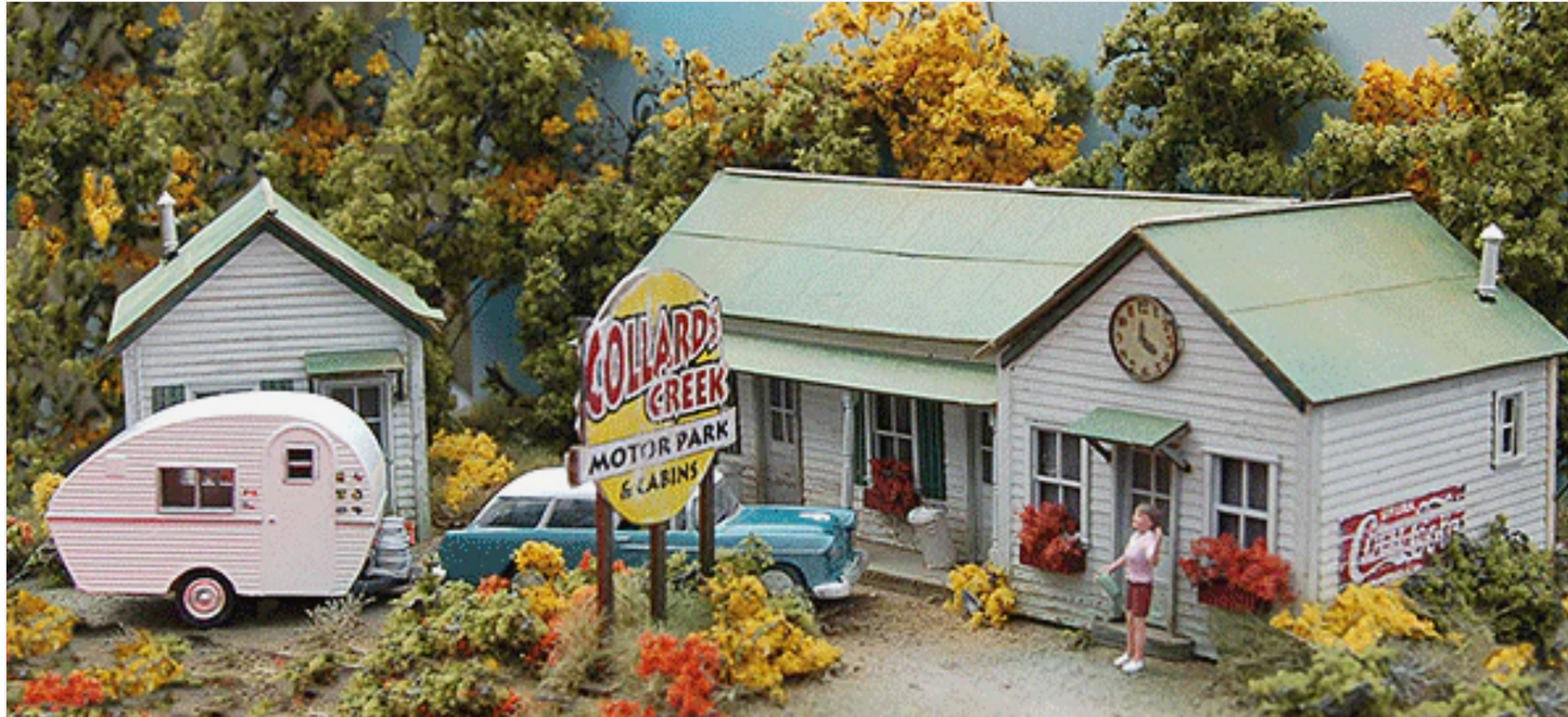 Bar Mills Scale Model Works 872 HO Scale Collard's Creek Motor Park & Office - Craftsman Kit
