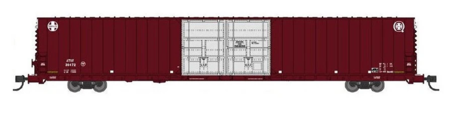 Bluford Shops BLU86600 N Scale - PS 86' Auto Parts Double Door Boxcar Santa Fe #36672