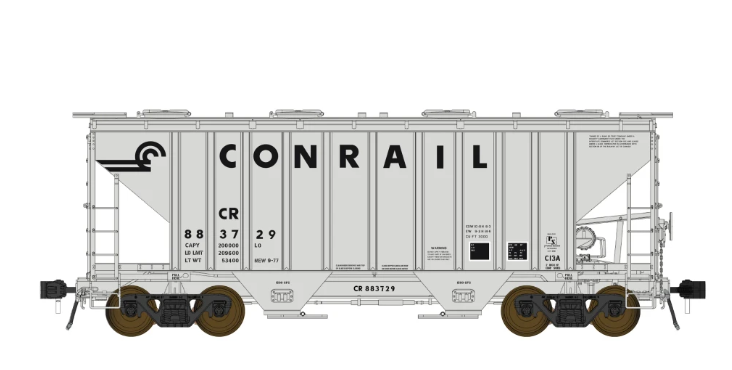 Class One Model Works FC01010 HO Scale - PS 3000CD Two-Bay Hopper Conrail #883925