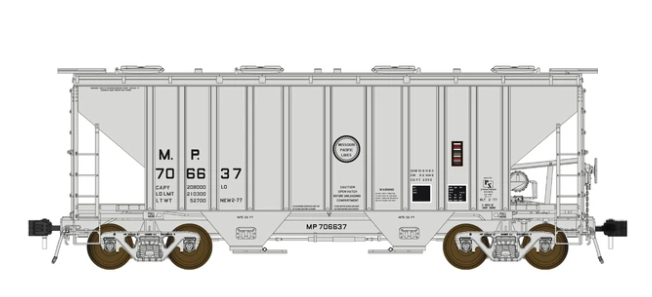 Class One Model Works FC01012 HO Scale - PS 3000CD Two-Bay Hopper Missouri Pacific #706610