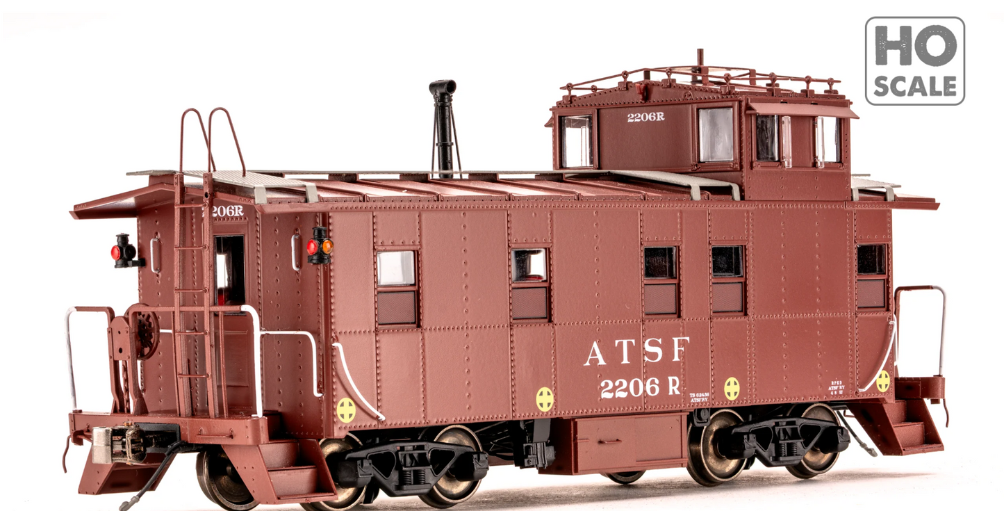 Class One Model Works - Peaked Roof Caboose Santa Fe #2206R HO Scale