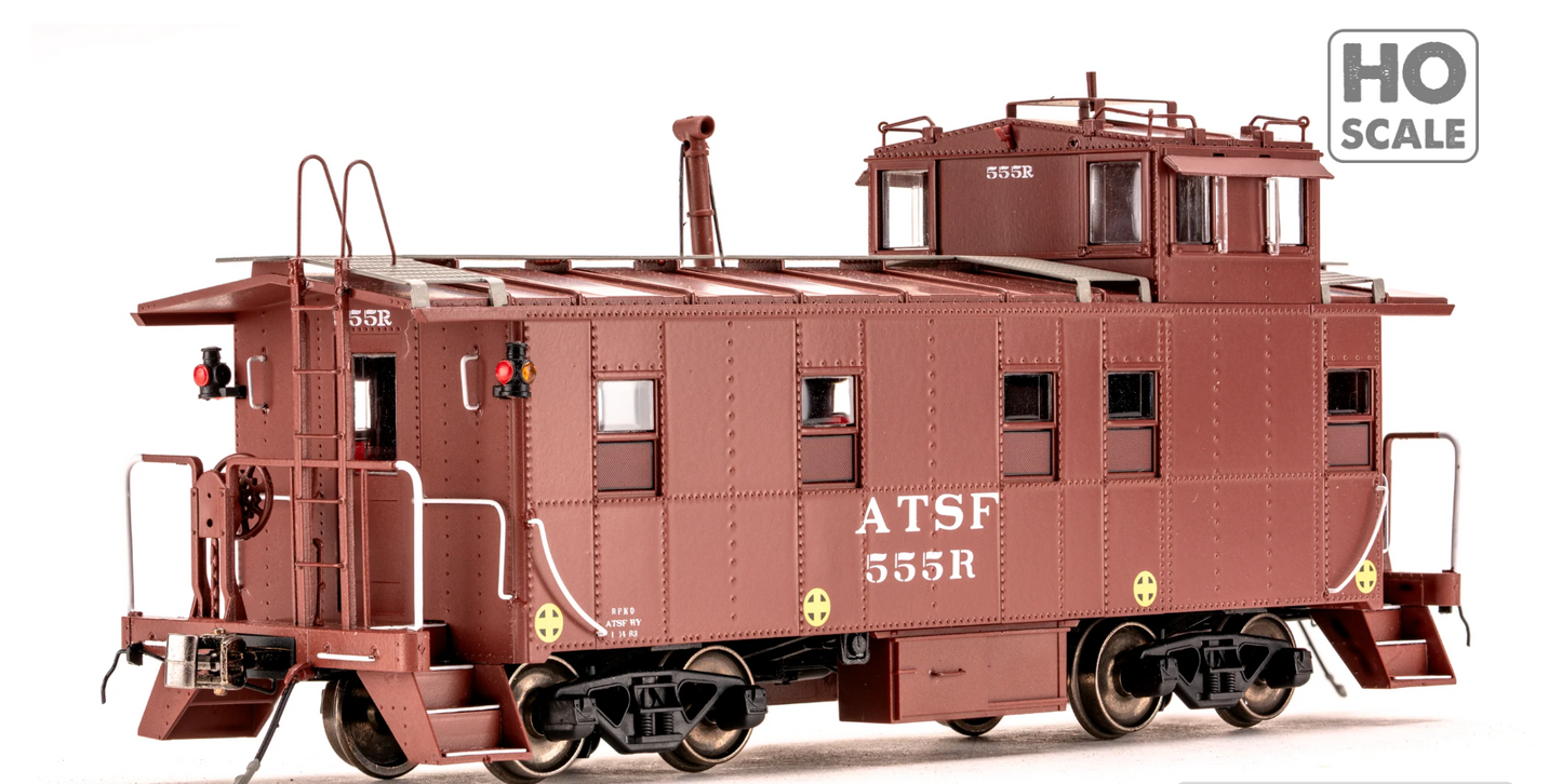 Class One Model Works - Peaked Roof Caboose Santa Fe #555R HO Scale