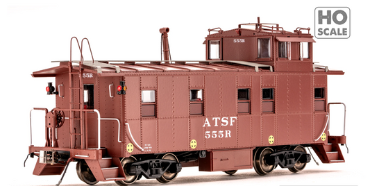 Class One Model Works - Peaked Roof Caboose Santa Fe #555R HO Scale