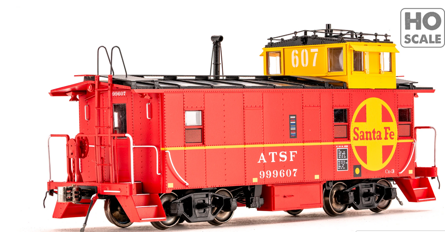 Class One Model Works - Peaked Roof Caboose Santa Fe #999607 HO Scale