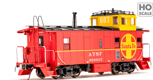 Class One Model Works - Peaked Roof Caboose Santa Fe #999607 HO Scale