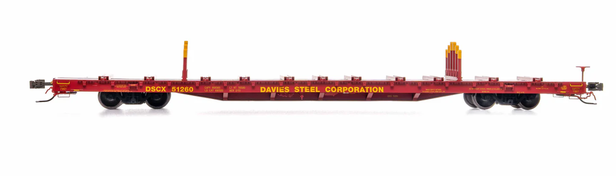 Homeshops / ScaleTrains HO Scale BSC Finger Rack Flatcar Davies Steel #51260
