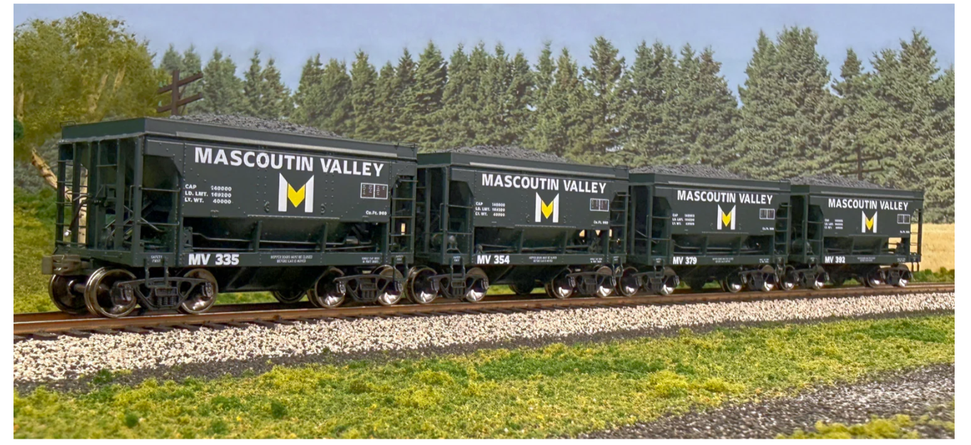 Homeshops / Fox Valley HFO005001 HO Scale - MV 335-354-379-393 - Mascoutin Valley Mining Fox Valley Ore Cars (4-Pack)