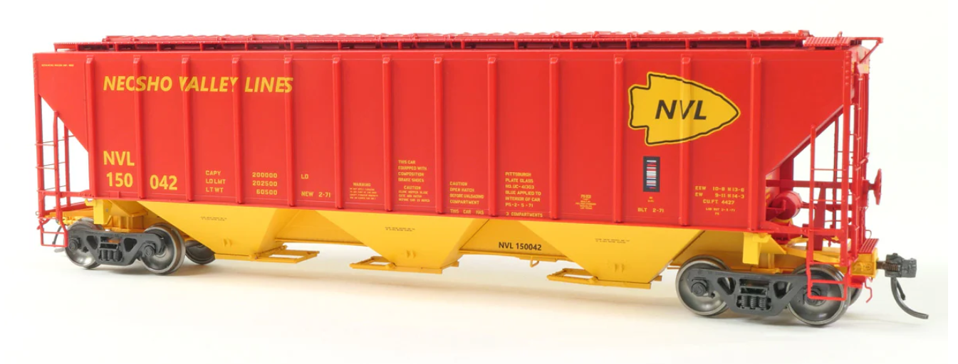 Homeshops / Tangent HO Scale NVL150042 Neosho Valley Lines Tangent PS-4427 Covered Hopper Car #150095