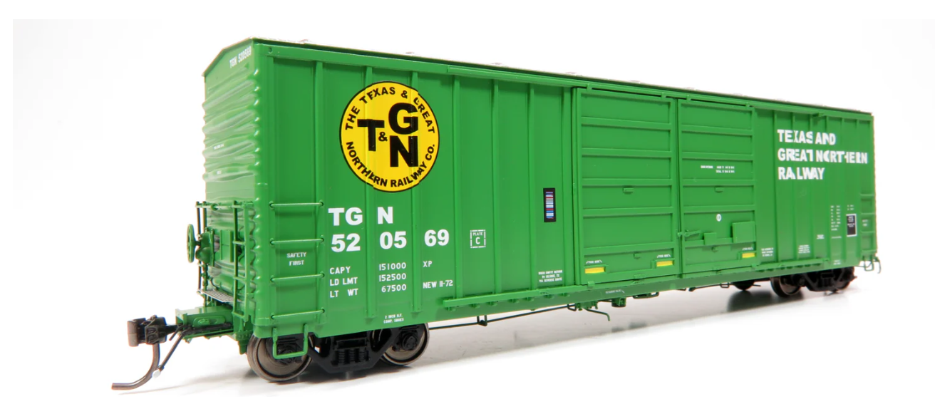 Homeshops /Rapido TGN520711 HO Scale PC&F 50' Double Door Box Car Texas & Great Northern #520711
