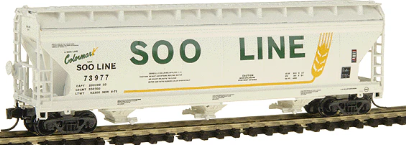 intermountain 67056-22 N Scale - ACF 4650 Cu Ft 3-Bay Hopper Soo Line #74203