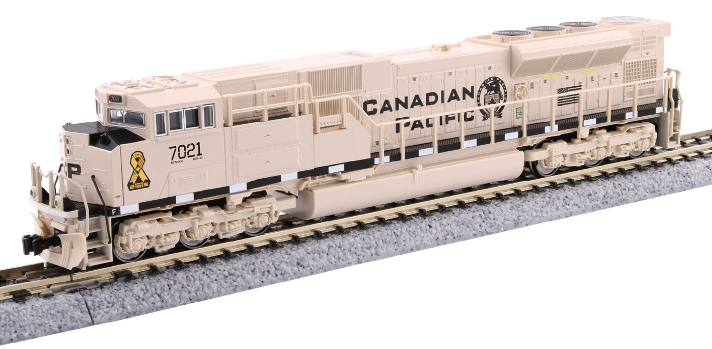 Kato 176-8542 SD70ACU DC Canadian Pacific Desert Tan Paint Scheme #7021 N Scale