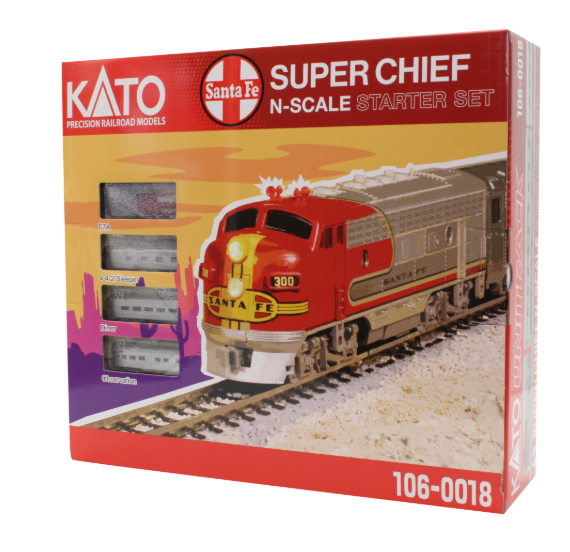 Kato 106-0018 Starter Set Santa Fe Super Chief N Scale