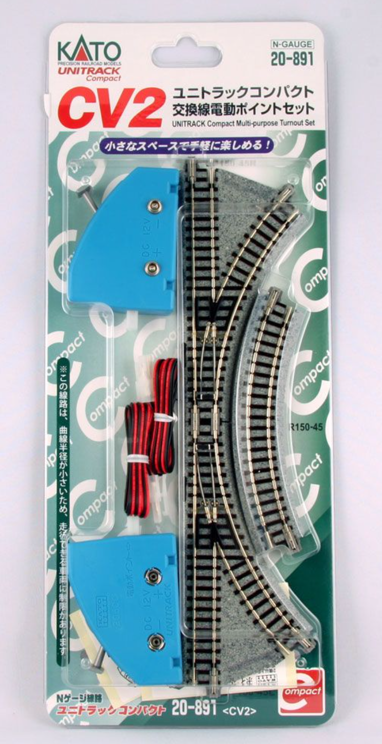 Kato 20-891 Unitrack CV-2 Compact Multi-purpose Turnout Set N Scale
