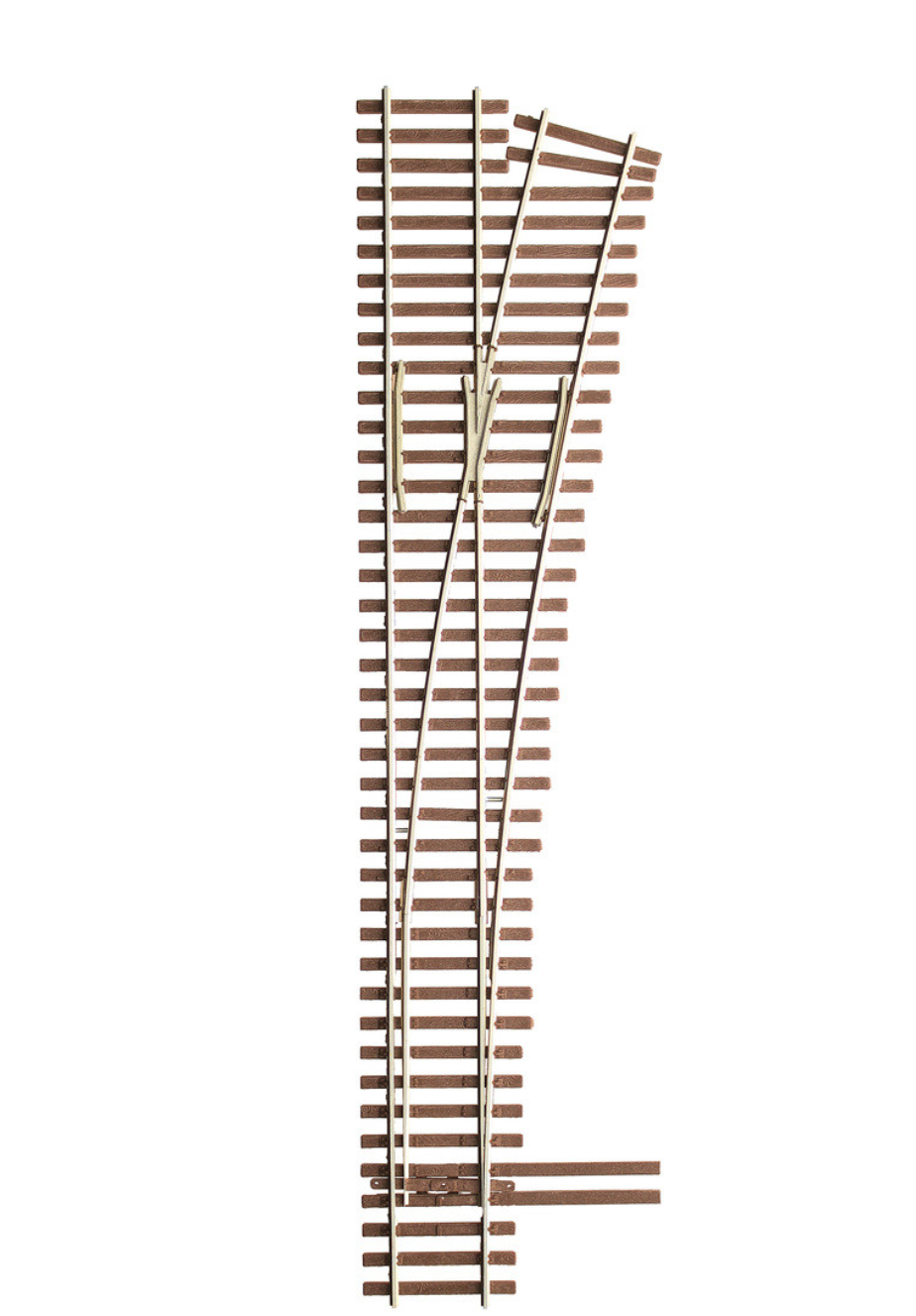 Micro Engineering 14-713 HO Scale Turnout Code 83, #5b Curved Diverging Track, Righthand
