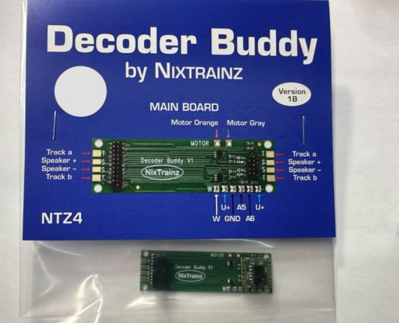 NixTrainz Decoder Buddy NTZ1, V1B for 21PNEM-8 Decoders, 8 Output With 2.2K Resistors
