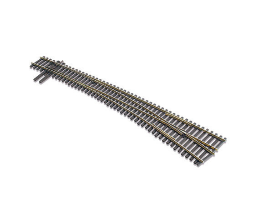 Peco SL-8376 HO Scale - Code 83 Right Hand #7 Curved Turnout Insulfrog