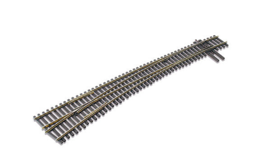 Peco SL-8377 HO Scale - Code 83 Left Hand #7 Curved Turnout Insulfrog