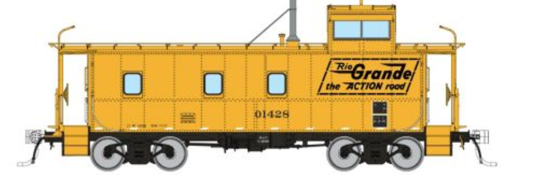 Rapido 225020 HO Scale D&RGW End Cupola Steel Caboose: Postwar Action Road : #01438