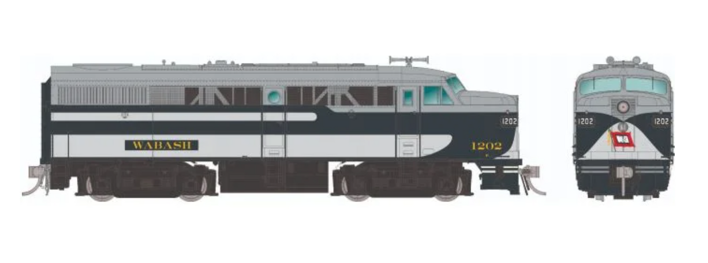 Rapido 37583 HO Scale - ALCo FA-1 (DCC/Sound) Wabash Bluebird Scheme #1204