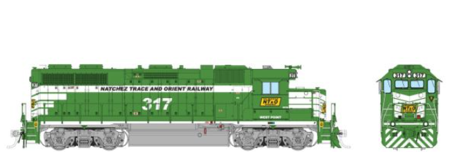 Homeshops / Rapido 38581 HO Scale - GP38 DCC/Sound Natchez Trace & Orient #324