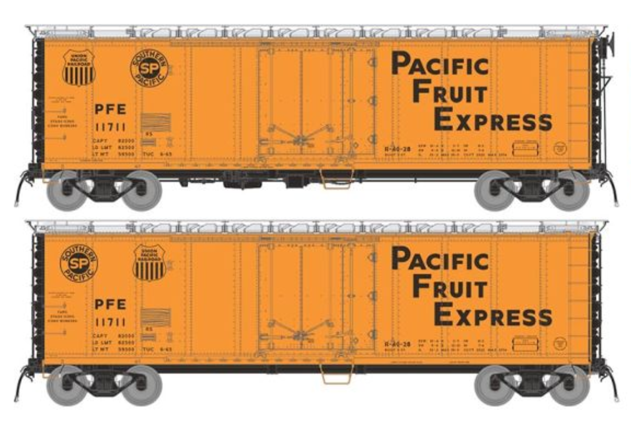 Rapido 196102A HO Scale PFE R-40-28 Reefer: PFE - 1961 Scheme