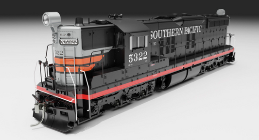 Rapido EMD SD7 DC Only Southern Pacific #5331 - Black Widow HO Scale