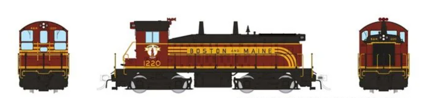 Rapido SW9 27566 (DC/DCC/Sound) Boston & Maine - As Delivered: #1220 HO Scale