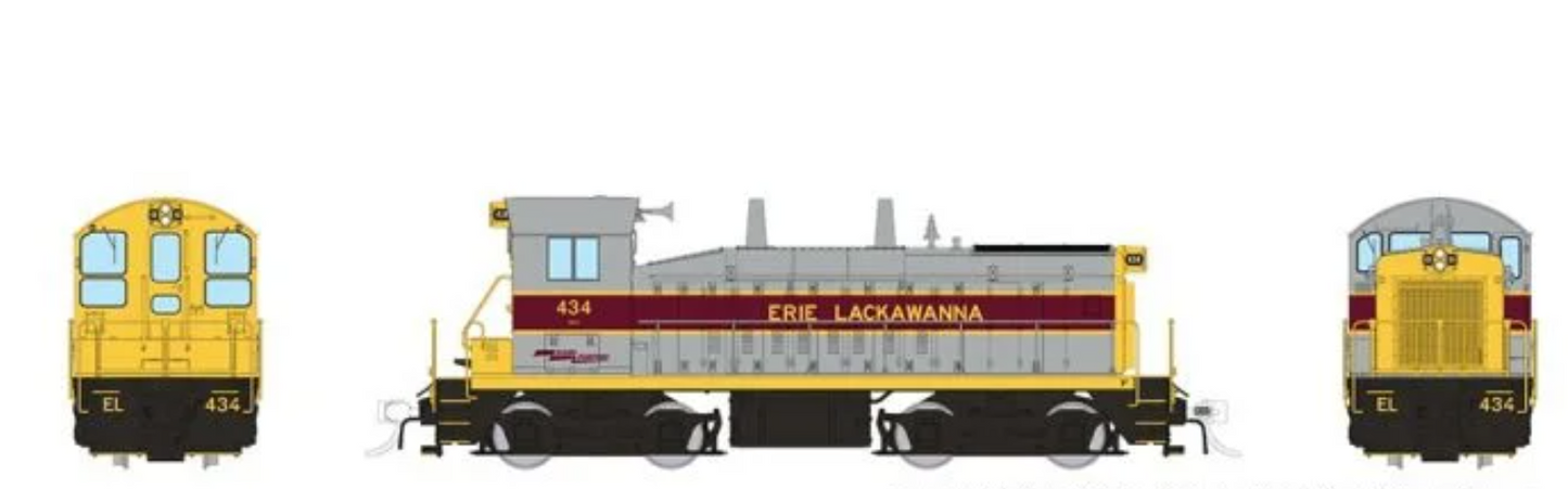 Rapido SW9 27579 (DC/DCC/Sound) Erie-Lackawanna - Gray & Maroon: #435 HO Scale