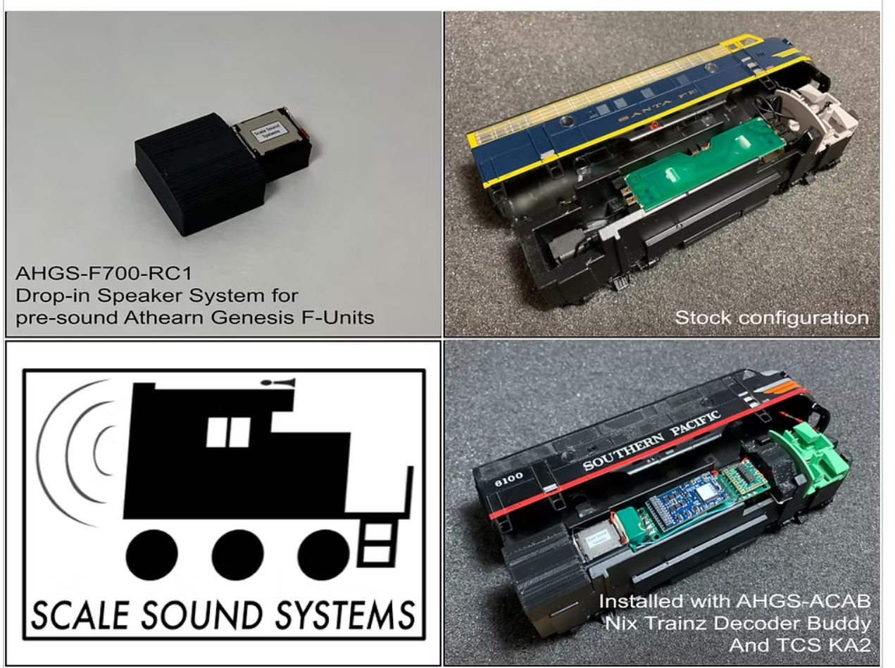 Scale Sound Systems Speaker AHGS F700 Athearn Genesis F-Units (pre-sound)