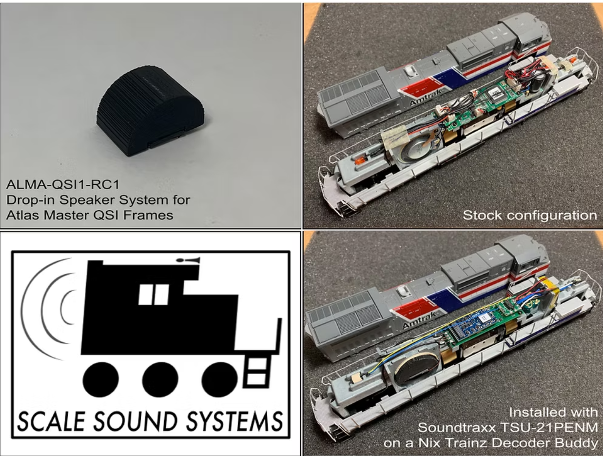 Scale Sound Systems Dual Speakers ALMA QS1 Atlas All Silver/Gold Models with A-Frame Speaker