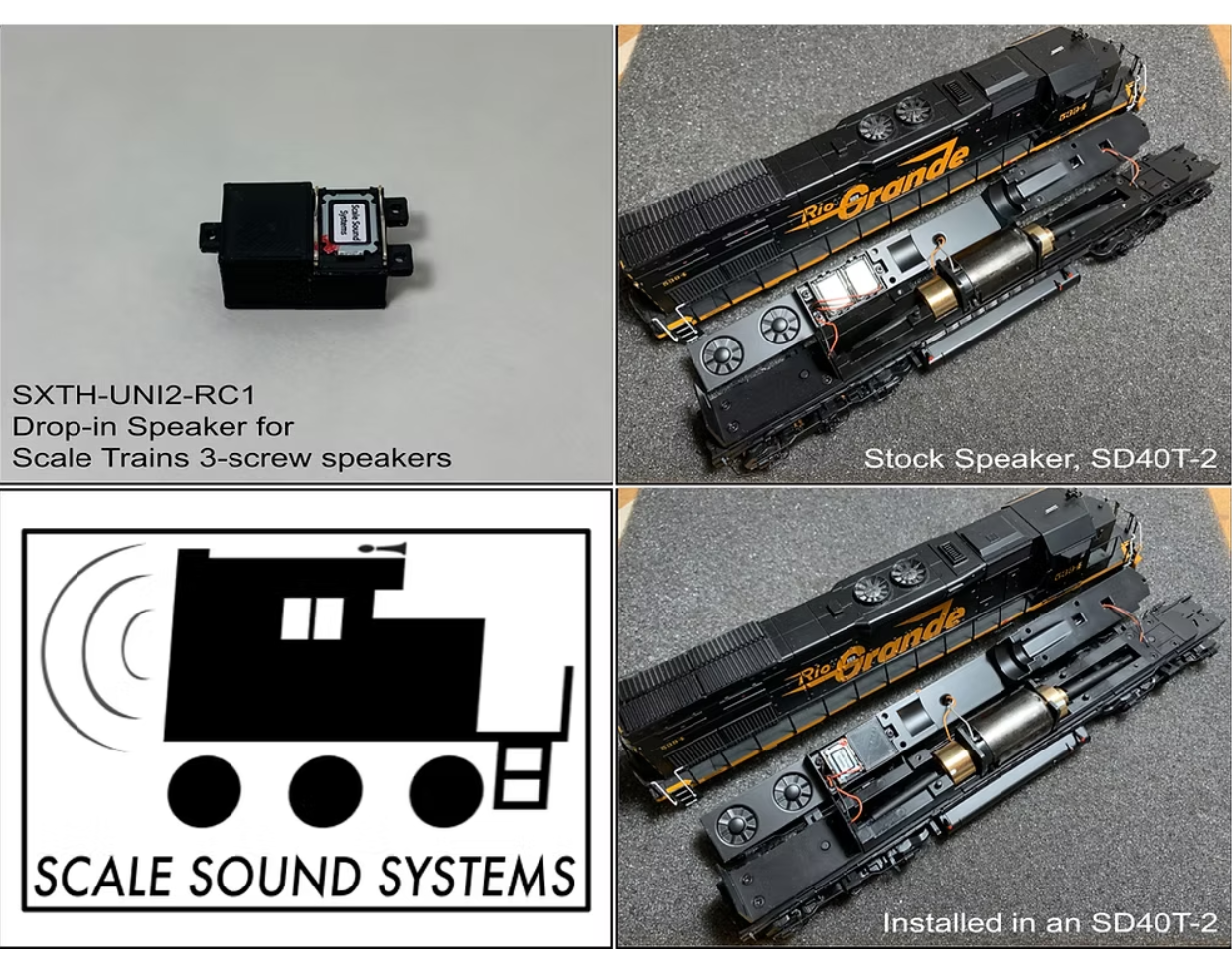 Scale Sound Systems Speaker SXTH UNI2 Scale Trains Tunnel Motors