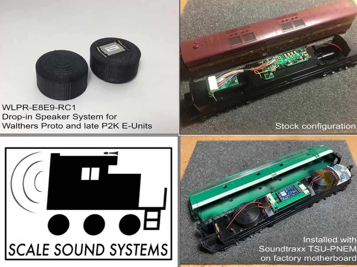 Scale Sound Systems Dual Speakers WLPR E8E9 Walthers Proto E8 E9