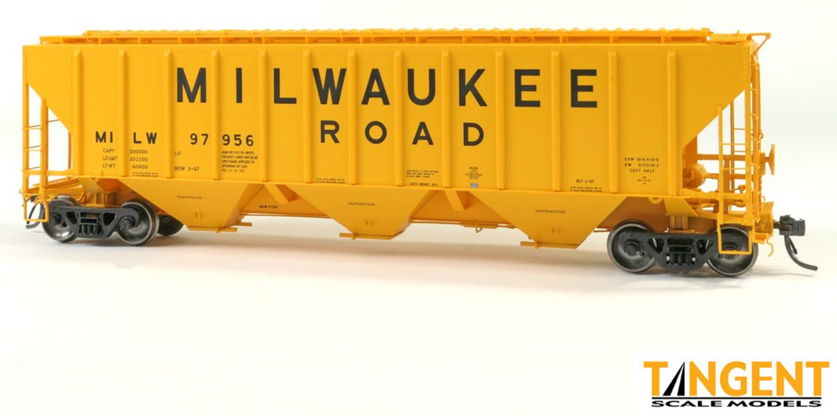 Tangent Scale Models 21036-04 HO Scale - PS4427 Hopper Milwaukee Road #97907