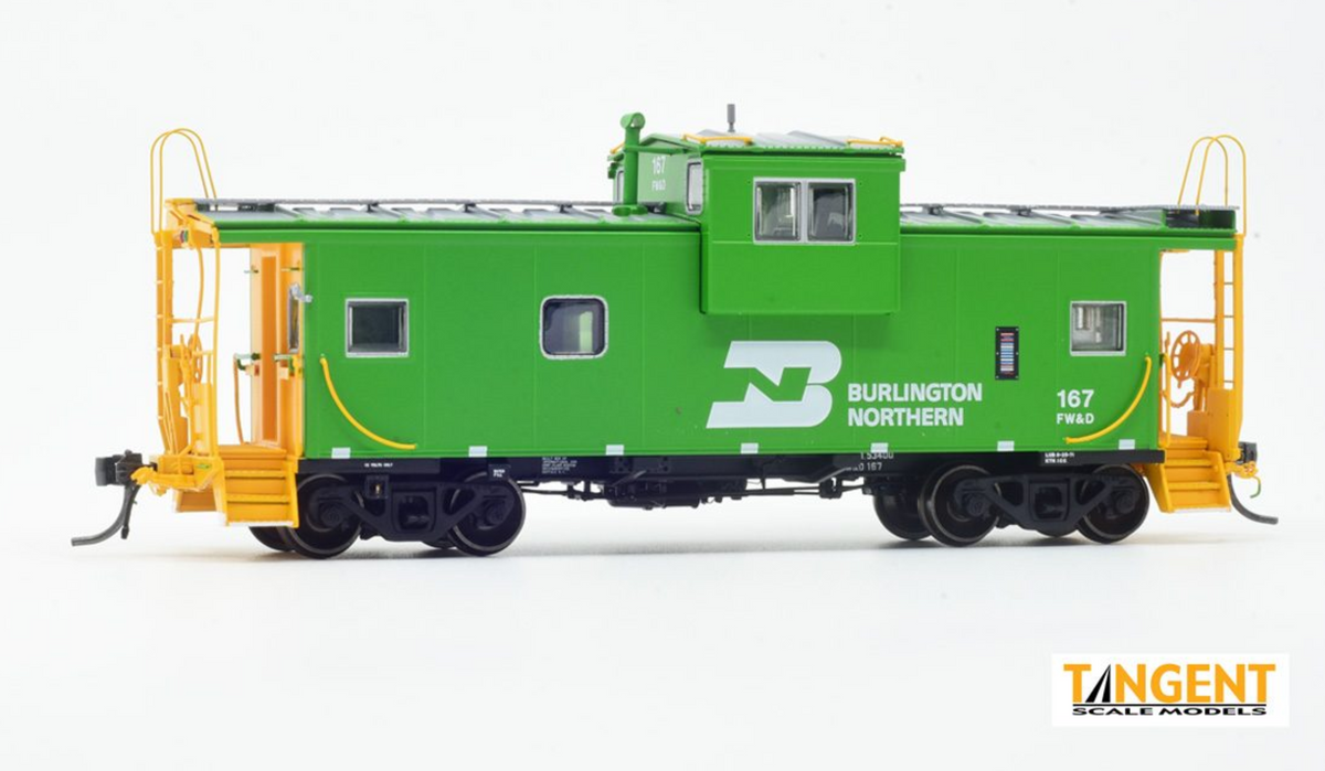 Tangent Scale Models 60313-02 HO Scale - International Wide-Vision Caboose FW&D Burlington Northern #166